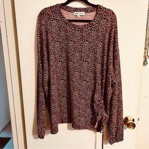 Meri Skye Long Sleeve Ruched Top